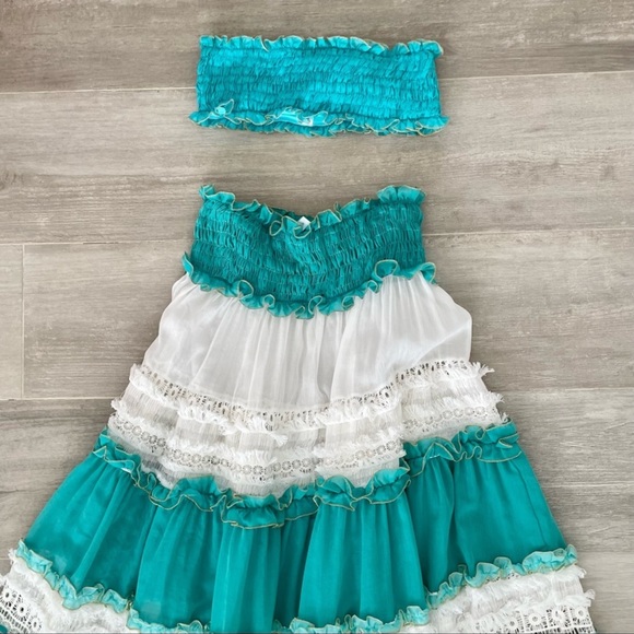 CHIO TIER LACE MAXI SET AQUA - Picture 4 of 6